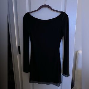Black Long Sleeve Mini dress